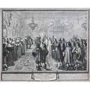ABRAHAM BOSSE (1602-1676), CEREMONY FOR THE SIGNING OF THE MARRIAGE CERTIFICATE BETWEEN RULER IV AND LUDWIG MARIE GONZAGA AT FONTAINEBLEAU (1645), 1645