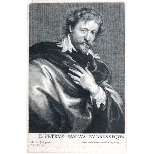 ANTOON VAN DYCK (1599-1641), autor maľovaného originálu; PAULUS PONTIUS (1603-1658), rytina, PETER PAUL RUBENS, 1641