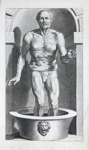 CORNELIS GALLE I (1576-1650), rytownik; PETER PAUL RUBENS (1577-1640), autor malarskiego pierwowzoru, ŚMIERĆ SENEKI, ok. 1615