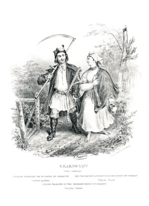 JAN NEPOMUCEN LEWICKI (1795-1871), KRAKOWIACY (Ubiór codzienny), 1841