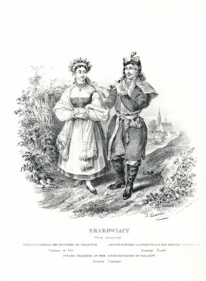 JAN NEPOMUCEN LEWICKI (1795-1871), KRAKOWIACY (Ubiór świąteczny), 1841