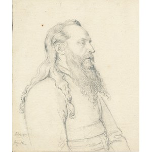 ALEKSANDER LESSER (1814-1884), PORTRET MĘŻCZYZNY, 1842