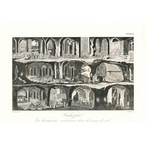 MICHAŁ STACHOWICZ (1768-1825), drawing; ADAM PILIŃSKI (1810-1887), engraving, WIELICZKA /exaggerated view of the mine interior/.