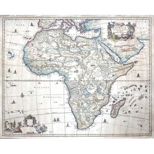 JOHN OGILBY (1600-1676), JACOB VAN MEURS (1619-1680), KARTE VON AFRIKA /Africae Accurata Tabula ex officina Iacobum Meursium/, 1670