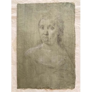 Drawing, study for a female portrait 18th century