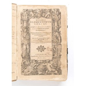 EUCLIDE. Euclidis Elementorum Libri XV. Colonia 1591