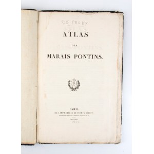 DE PRONY. DESCRIPTION HYDROGRAPHIQUE ET HISTORIQUE DES MARAIS PONTINS. Paris 1818-1823