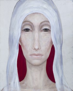 Iza Staręga, Sans titre de la série Femmes en foulard, hommes en casque, 2017.