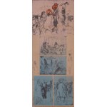 Feliks Topolski, Topolski's Chronicle, No. 1-2 (181-182) Vol. IX, Two Germanys, 1961; No 6-10 (186-190) Vol. IX, India, Banaras, 1961; No 11 (191) Vol. IX, London Ladies, 1961