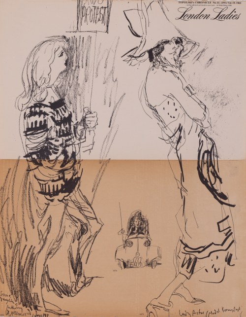 Feliks Topolski, Topolski's Chronicle, No. 1-2 (181-182) Vol. IX, Two Germanys, 1961; No 6-10 (186-190) Vol. IX, India, Banaras, 1961; No 11 (191) Vol. IX, London Ladies, 1961