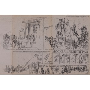 Feliks Topolski, Cronaca di Topolski n. 17-21 (221-225) Vol. X, Mosca e Leningrado, 1962