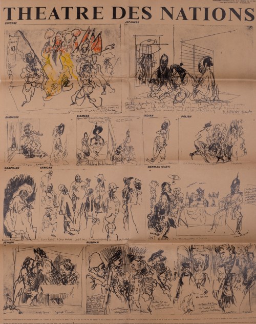 Feliks Topolski, Topolski’s Chronicle Vol. IX, 1961, No. 3-5 (183-185), Winter Sports; No. 12-15 (192-195), Theatre des Nations