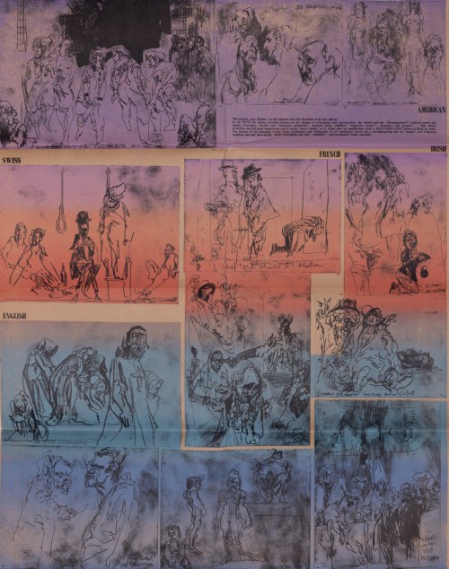 Feliks Topolski, Topolski’s Chronicle Vol. IX, 1961, No. 3-5 (183-185), Winter Sports; No. 12-15 (192-195), Theatre des Nations