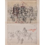 Feliks Topolski, Topolski's Chronicle Vol. IX, 1961, Nr. 3-5 (183-185), Wintersport; Nr. 12-15 (192-195), Theatre des Nations