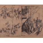 Feliks Topolski, Chronique de Topolski Vol. X, 1962 : Nos. 1 (205), Congo 2 ; Nos. 2-3 (206-207), Garden Party du gouvernement ghanéen pour S.M. la Reine Elizabeth ; n° 4-5 (208-221) ; n° 8 (212), Kampala (Afrique du Sud). 4-5 (208-221) ; n° 8 (212), Kamp