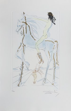 Salvador Dali, I HAVE COMPARED THEE, O MY LOVE, TO A COMPANY OF HORSES" Z CYKLU "SONG OF SONGS OF SOLOMON", 1971