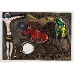 Marc Chagall, Mistyczne ukrzyżowanie z albumu ''Derrière le Miroir”, 1950