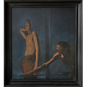 Jan Dubrovin, Self-Portrait in a Towel