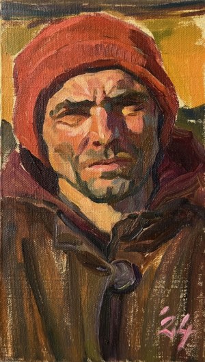 Sławomir J. Siciński, Autoportret w czerwonej czapce
