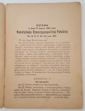DIE VERFASSUNG DER REPUBLIK POLEN VOM 17. MÄRZ 1921