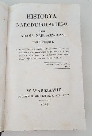 NARUSZEWICZ ADAM - HISTORIE POLSKÉHO NÁRODA 1. vydání