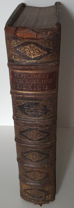 SUPPLEMENT ZU DEM BASELISCHEN ALLGEMEINEN HISTORISCHEN LEXICO II.Theil. G - Z. 1744