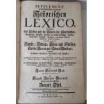 SUPPLEMENT ZU DEM BASELISCHEN ALLGEMEINEN HISTORISCHEN LEXICO II.Theil. G - Z. 1744