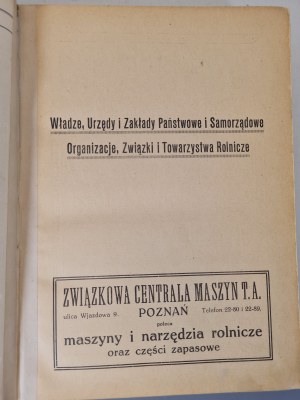 ADDRESS BOOK OF AGRICULTURAL FARMS OF POZNAŃSKIE VOIVODSHIP Year 1926