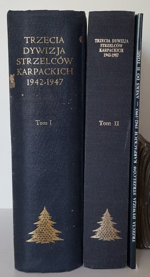 TRZECIA DIVIZJA STRZELCOW KARPACKICH 1942-1947 I.-II. díl+příloha k II. dílu