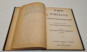 [JUDAICA] STANISŁAW AUGUST'S PROJECT FOR THE REFORM OF POLISH JEWISHNESS Published.1875