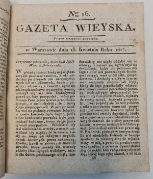 VILLAGE NEWSPAPER 1817