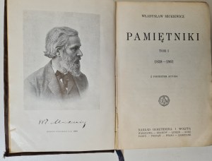 MICKIEWICZ Władysław - PAMIĘTNIKI Volume I 1832-1861
