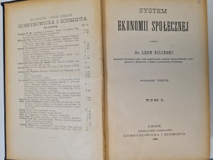 BILIŃSKI Leon - SYSTEM EKONOMII SPOŁECZNEJ Wyd. 1893