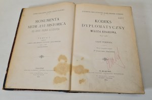 KODEKS DYPLOMATYCZNY MIASTA KRAKOWA 1257-1506 Wyd. 1879