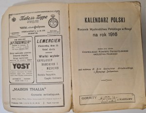 POLISH CALENDAR Publisher 1916