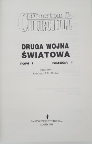 CHURCHILL Winston S. - DRUGA WOJNA ŚWIATOWA Kompl. Wydanie 1
