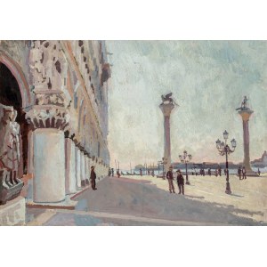 Stanislaw Kamocki (1875 Warsaw - 1944 Zakopane), St. Mark's Square in Venice