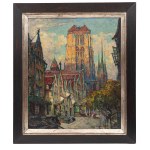 Gerhard Graf (1883 Berlín - 1960 Stockholm), Gdaňsk. Pohled na kostel Panny Marie