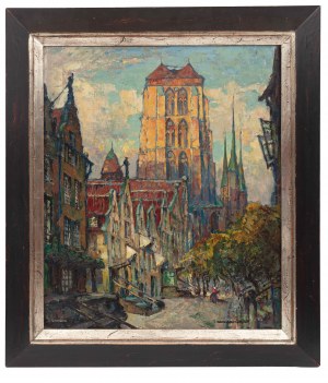 Gerhard Graf (1883 Berlin - 1960 Sztokholm), Gdańsk. Widok na kościół Mariacki