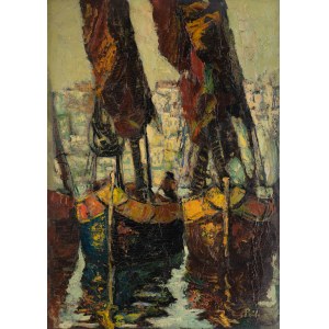 Rudolf Priebe (1889 - 1956 Rudolfstadt), Boote und Akte (doppelseitiges Werk)