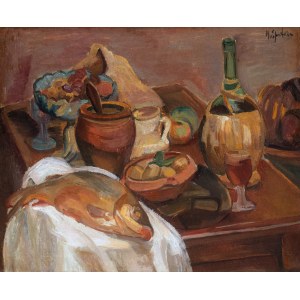 Henryk Epstein (1891 Lodz - 1944 Auschwitz), Still life with fish