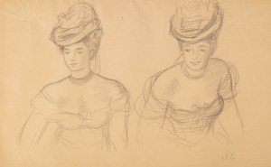 Stanisław Eleszkiewicz (1900 Czutowo k. Połtawy - 1963 Paryż), Szkice damy w kapeluszu