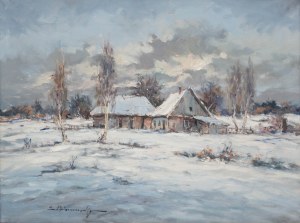 Eugeniusz Dzierzencki (1905 Warszawa - 1990 Sopot), Chaty zimą