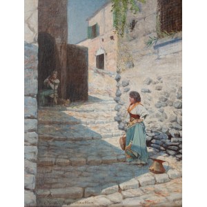 Kazimierz Pietras (Warschau 1869 (?) - 1909 Warschau), Rom - Straße in Albano, 1903.