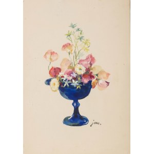 Jan Marcin Szancer (1902 Kraków-1973 Warsaw), Flowers in a blue vase