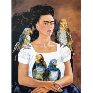 Frida Kahlo (1907-1954), Autoritratto con pappagalli