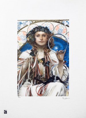 Alphonse Mucha (1860-1939), Ritratto di Josephine Crane-Bradley come Slavia