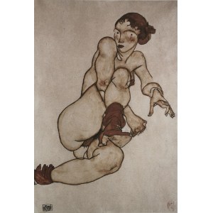 Egon Schiele (1890-1918), Nude in brown shoes