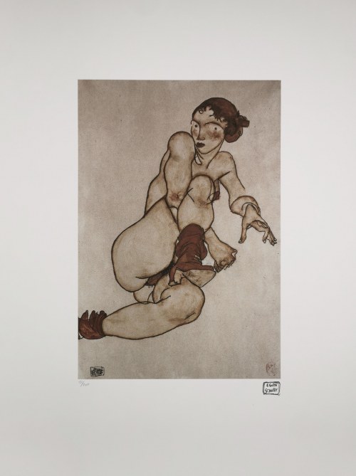 Egon Schiele (1890-1918), Akt w brązowych butach