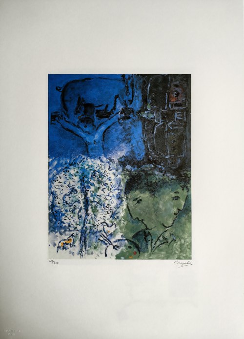 Marc Chagall (1887-1985), Biały krzak czyli podwójny autoportret